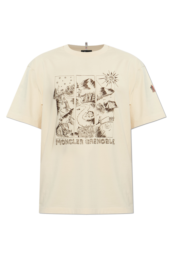 Moncler Grenoble Moncler Grenoble Après-Ski Cream T-shirt | Men's
